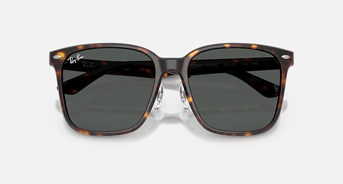 Amazon.com: Ray-Ban RB2206D Square Sunglasses, Black/Dark