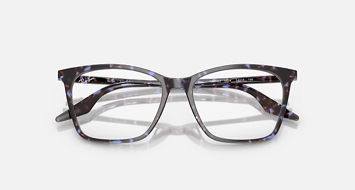 Ray-Ban Eyeglasses Woman Rb5422 Optics Prescription - Havana Yellow Turtle Frame Clear Lenses 54-16 Polarized