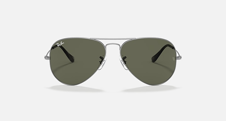 Ray-Ban Sunglasses Unisex Aviator Classic - Gunmetal Frame Green Lenses 58-14 Polarized