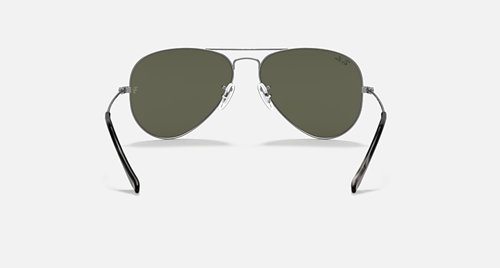 Ray-Ban Sunglasses Unisex Aviator Classic - Gunmetal Frame Green Lenses 58-14 Polarized