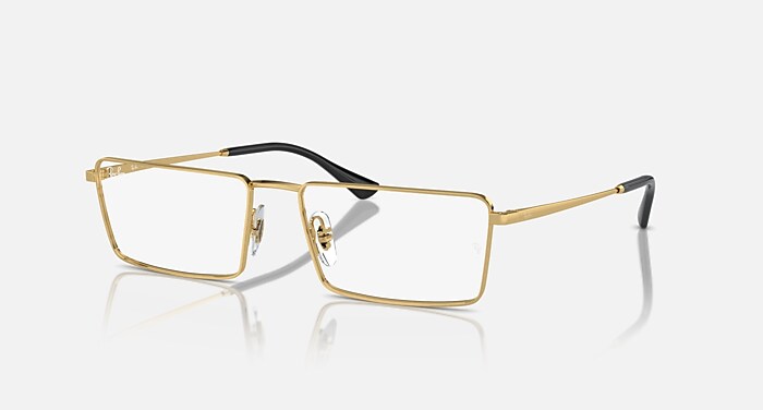 Ray-Ban Eyeglasses Emy Optics Gold Frame Clear Lenses