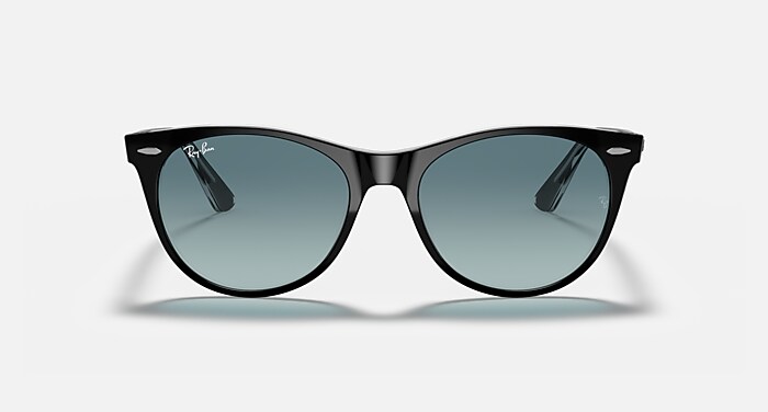 WAYFARER II CLASSIC Sunglasses in Black On Transparent and Blue