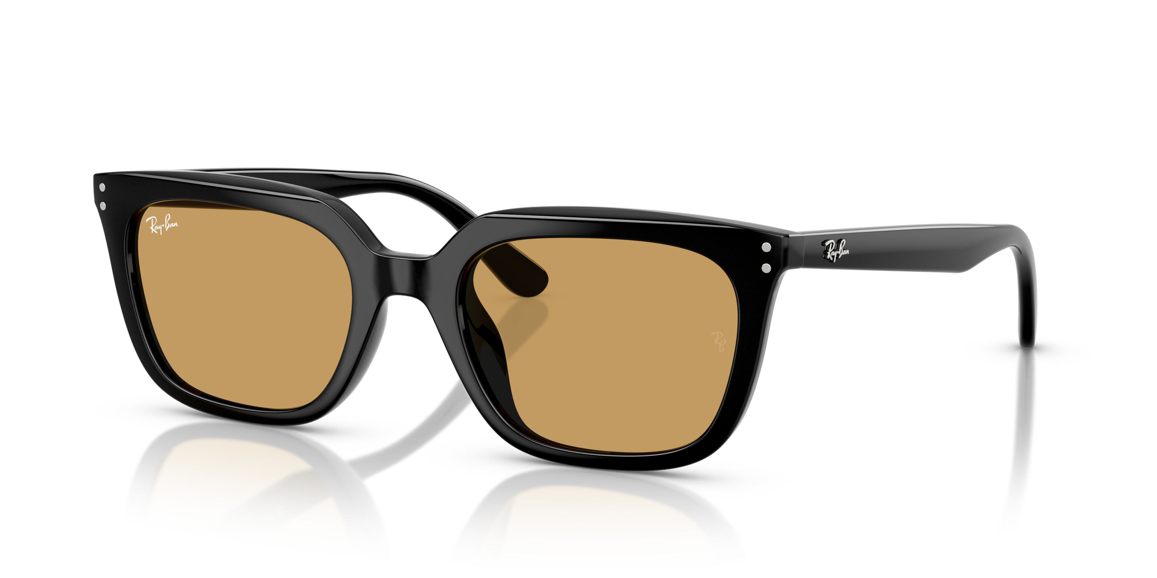 RB4439D Polished Black Frame Ochre Lenses 54-21