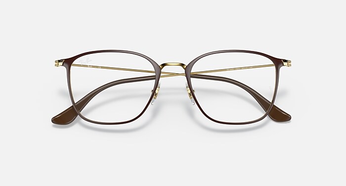 RB6466 OPTICS Eyeglasses with Brown On Gold Frame - RB6466