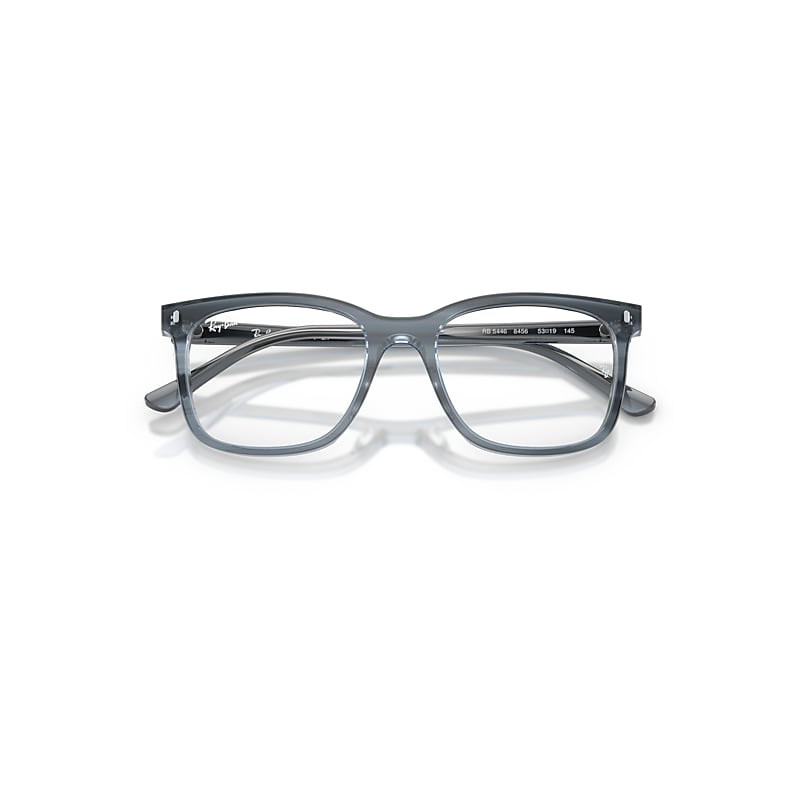 Ray Ban Rb5446 Optics Eyeglasses Striped Blue Frame Clear Lenses Polarized 53-19 In Blue