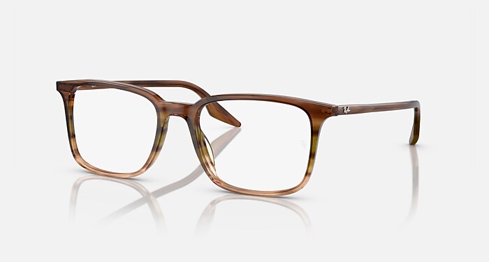 RB5421 OPTICS Eyeglasses with Striped Brown Green Frame RB5421