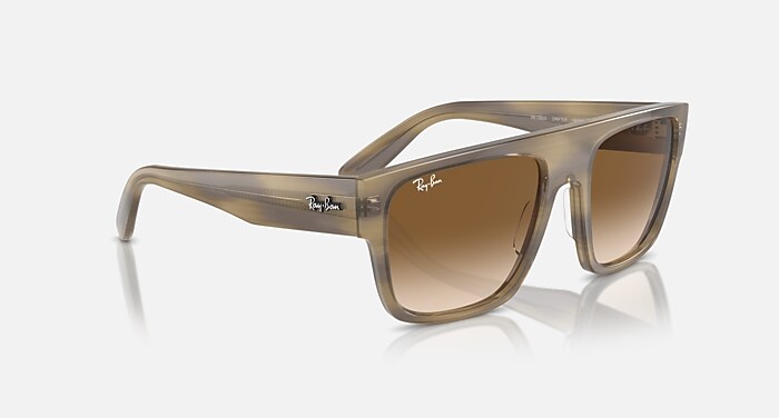 DRIFTER Sunglasses in Striped Green and Clear & Brown
