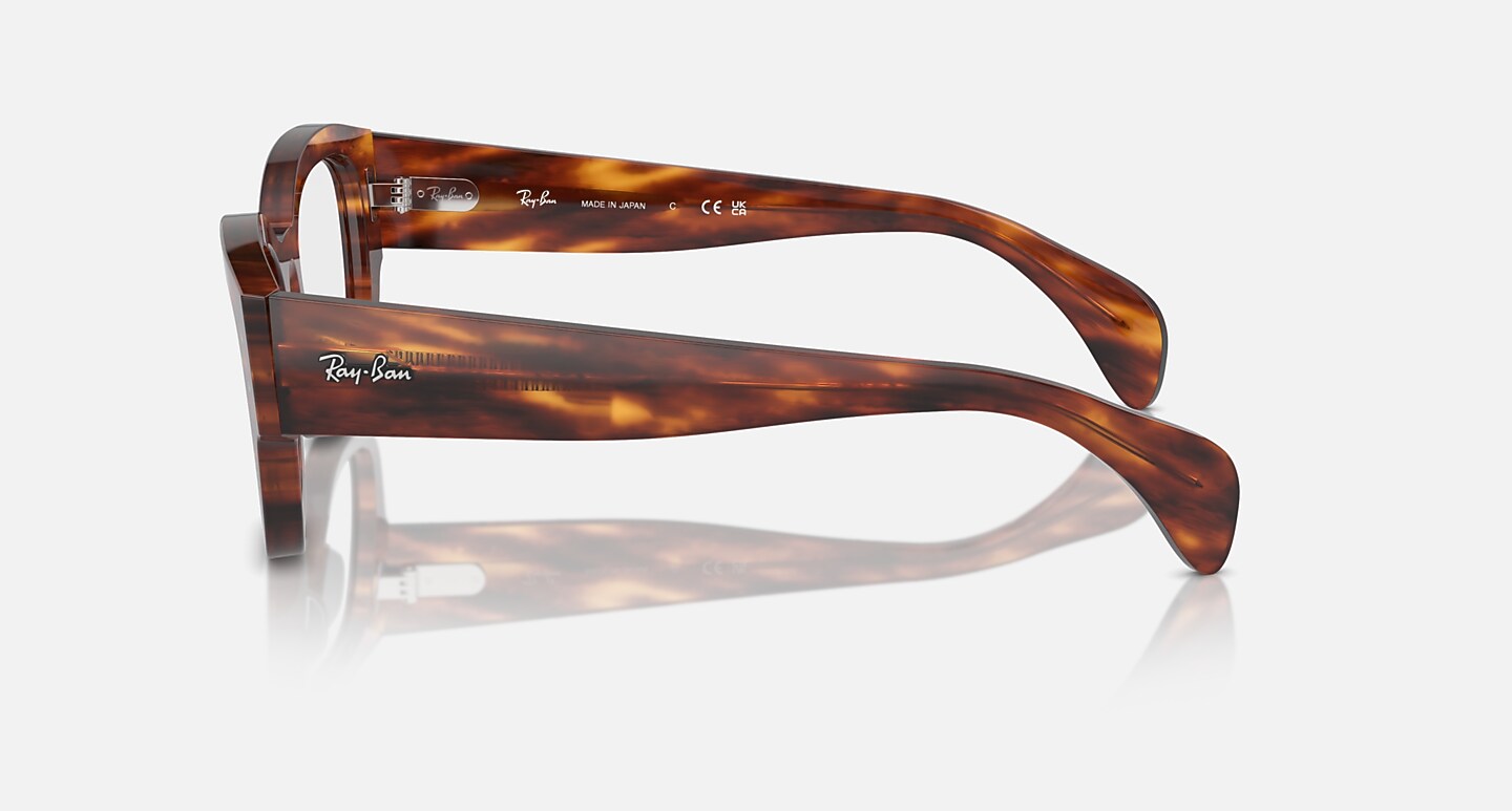 Ray-Ban Jorge Optics Optical Striped Havana Frame Clear Lenses Polarized 52-20