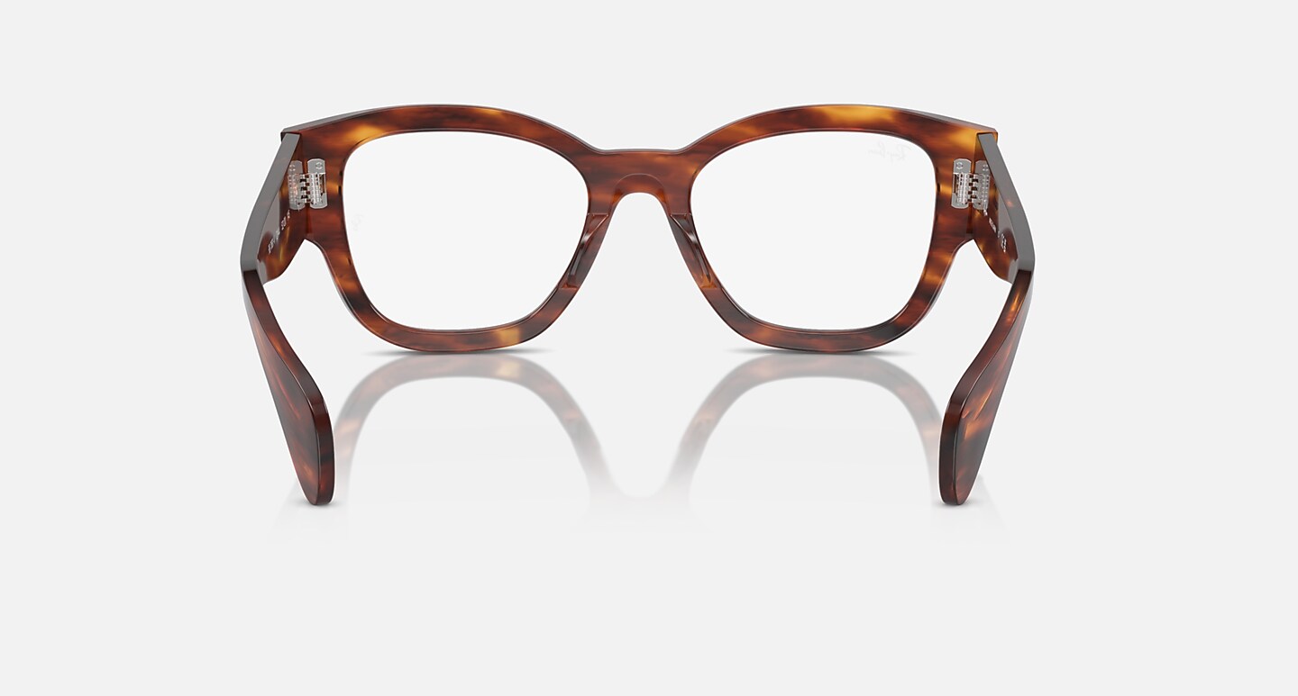 Ray-Ban Jorge Optics Optical Striped Havana Frame Clear Lenses Polarized 52-20