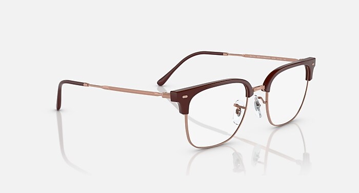 アクセサリー RB NEW CLUBMASTER OPTICS Eyeglasses with Black On Silver Frame