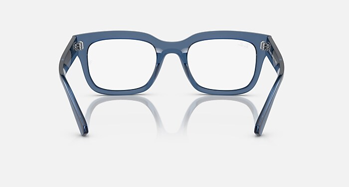 Ray-Ban Eyeglasses Unisex Chad Optics Bio-based Prescription - Transparent Dark Blue Frame Clear Lenses 54-22 Polarized
