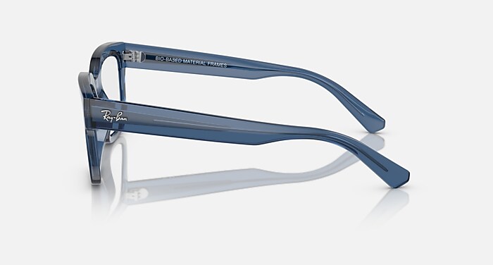 Ray-Ban Eyeglasses Unisex Chad Optics Bio-based Prescription - Transparent Dark Blue Frame Clear Lenses 54-22 Polarized