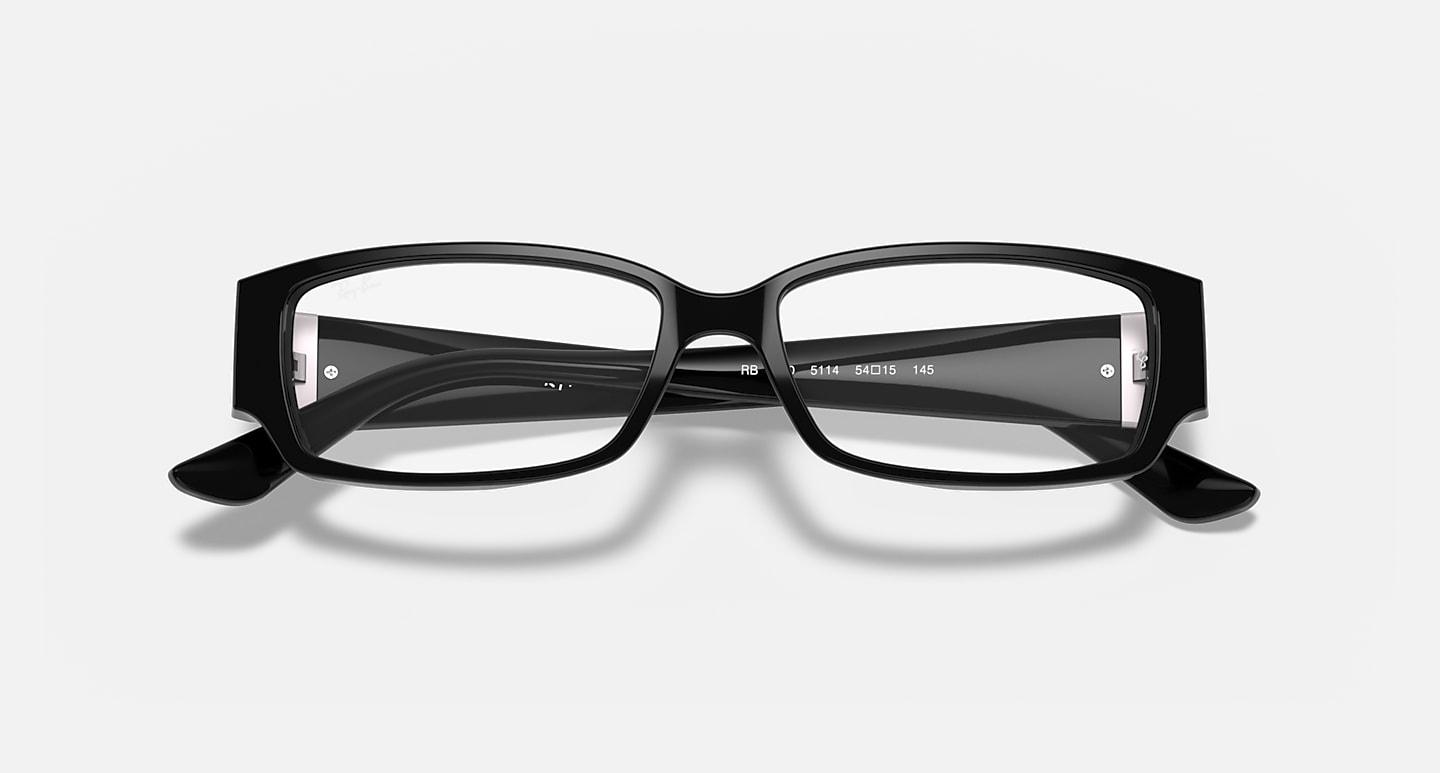 Ray-Ban Eyeglasses Unisex Rb5250 Optics Prescription - Black Frame Clear Lenses 54-15