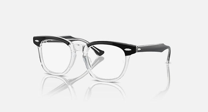 Ray-Ban Eyeglasses Children Rb9098v Optics Kids Prescription - Black On Transparent Frame Clear Lenses 45-18 Polarized