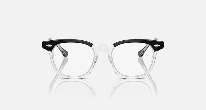 Ray-Ban Eyeglasses Children Rb9098v Optics Kids Prescription - Black On Transparent Frame Clear Lenses 45-18 Polarized