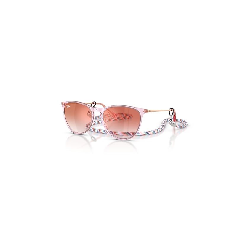Ray-Ban Sunglasses Kids Erika Kids Summer Capsule - Rosegold Frame Red Lenses 50-15, RB9060S