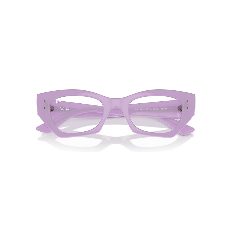 Ray-Ban Zena Optics Bio-based Eyeglasses Lilac Frame Clear Lenses Polarized 49-22