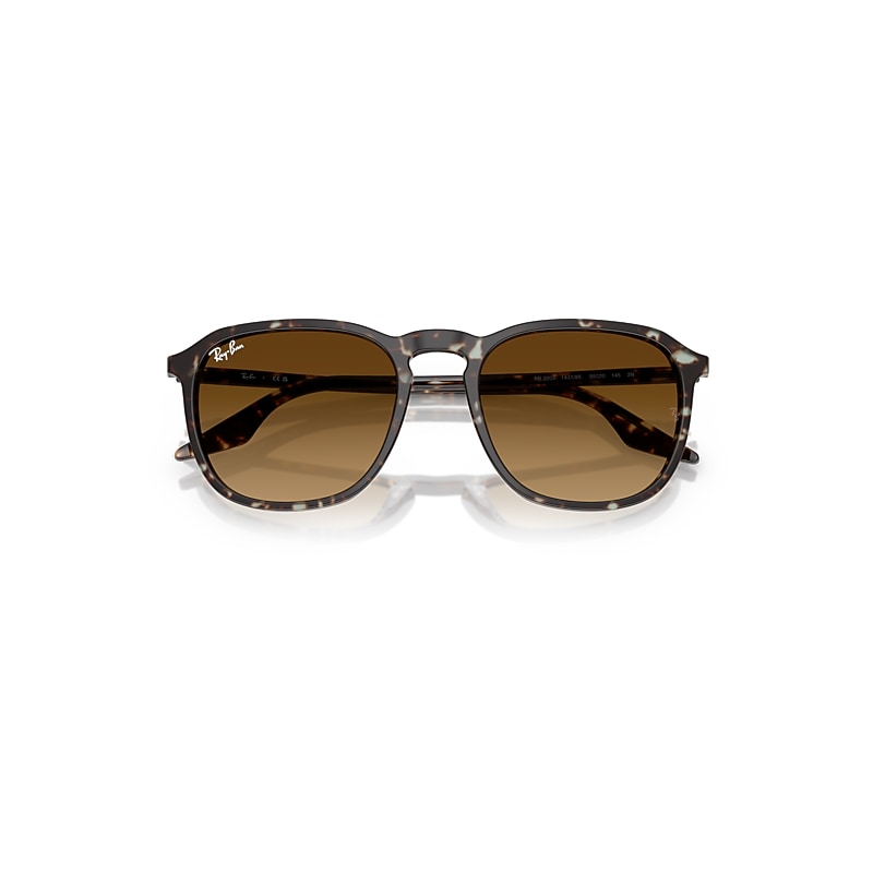 Ray Ban Rb2203 Sunglasses Havana Yellow Turtle Frame Brown Lenses 55-20 In Havana Yellow Turtle