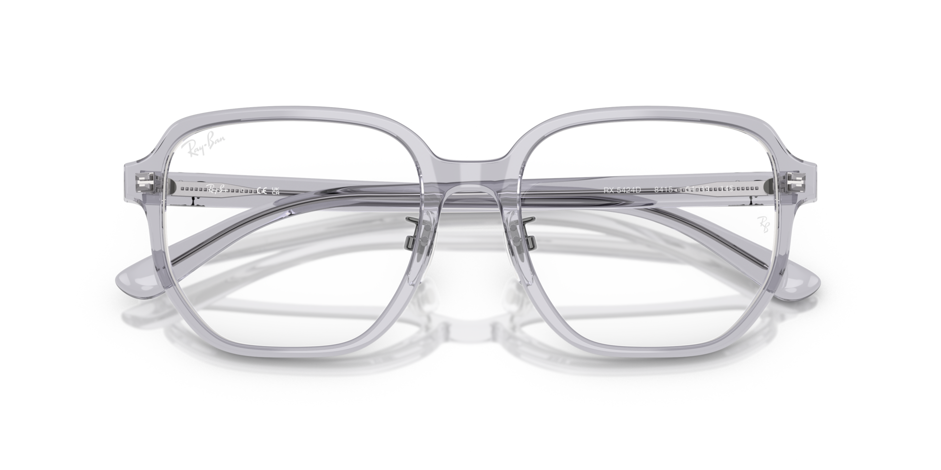 Ray-Ban Rb5424d Optics Eyeglasses Transparent Grey Frame Clear Lenses Polarized 54-19 131$