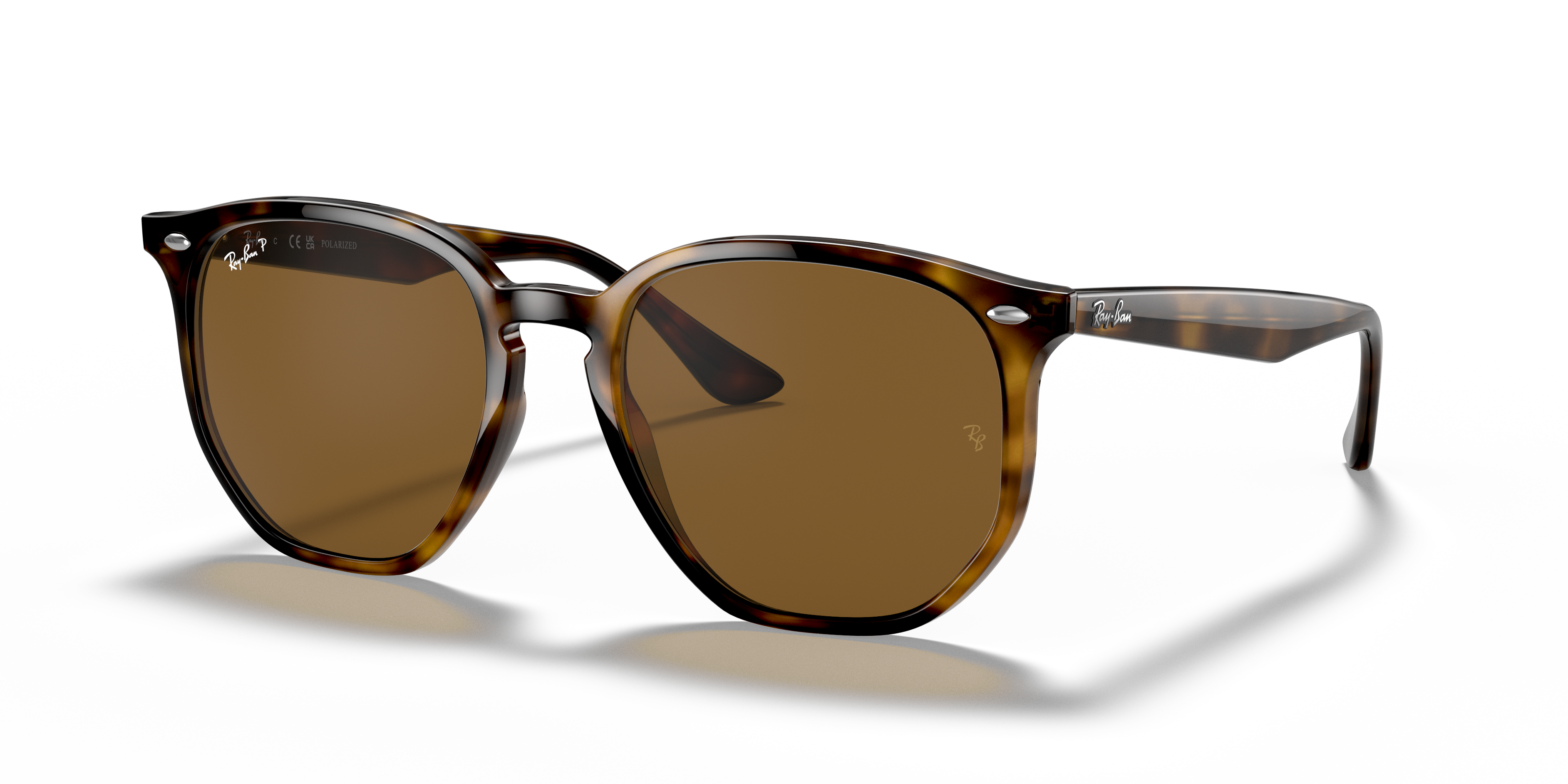 RB4306 Polished Light Havana Frame B-15 Brown Lenses 54-19