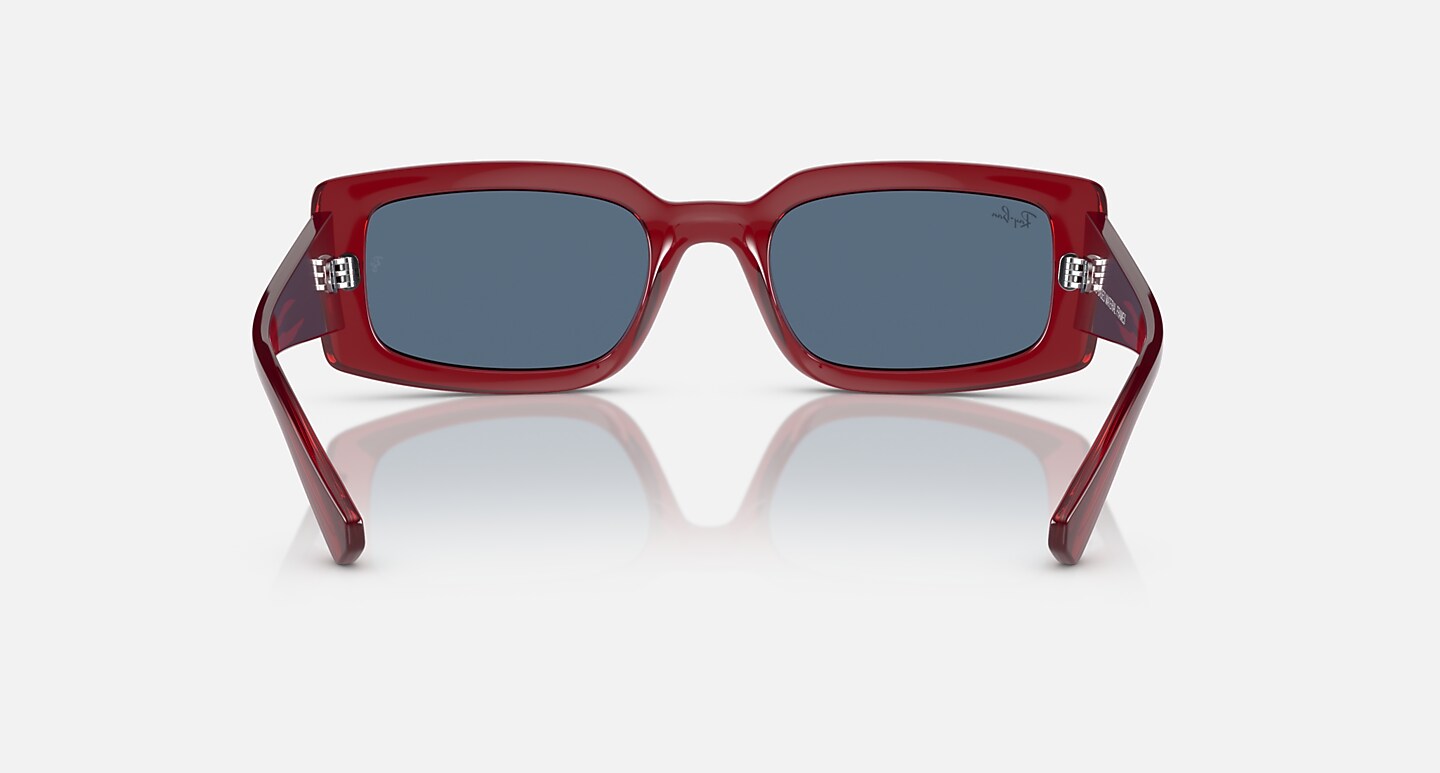 Ray-Ban Sunglasses Kiliane Bio-based Limited Transparent Red Frame Blue Lenses