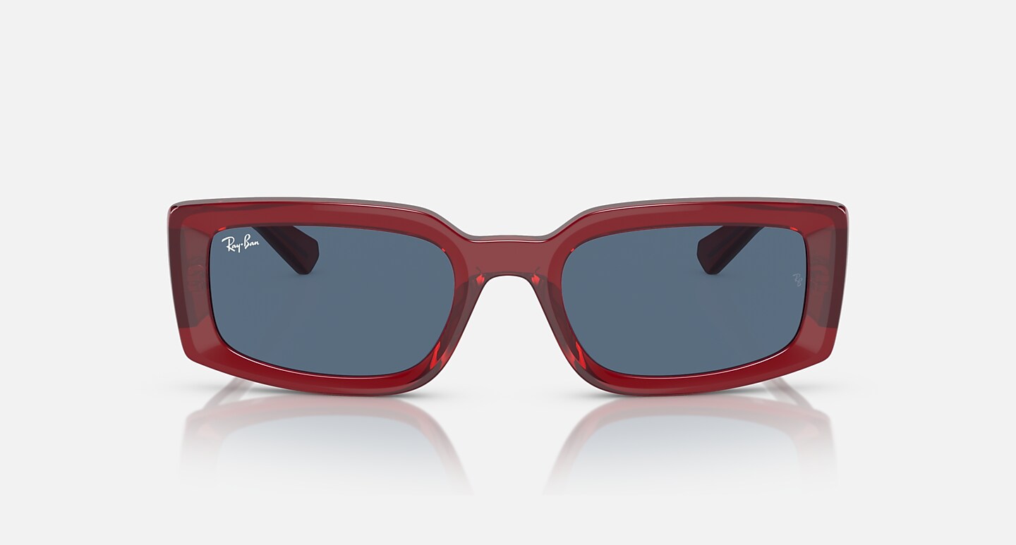 Ray-Ban Sunglasses Kiliane Bio-based Limited Transparent Red Frame Blue Lenses