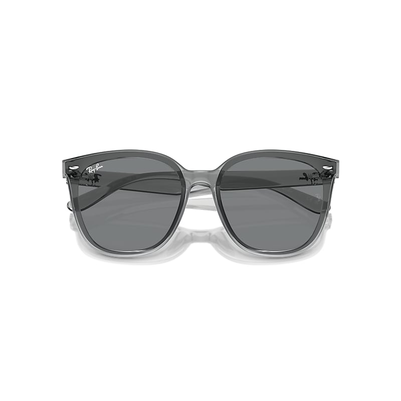 Ray Ban Rb4423d Sunglasses Transparent Grey Frame Brown Lenses 66-15 In Transparent Grey