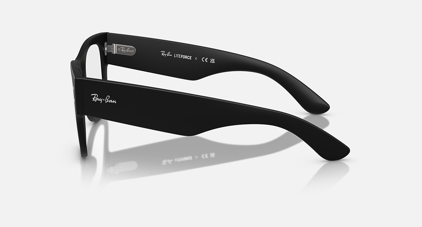 Ray-Ban Eyeglasses Unisex Mega Wayfarer Optics Liteforce Prescription - Sand Black Frame Clear Lenses 52-21 Polarized