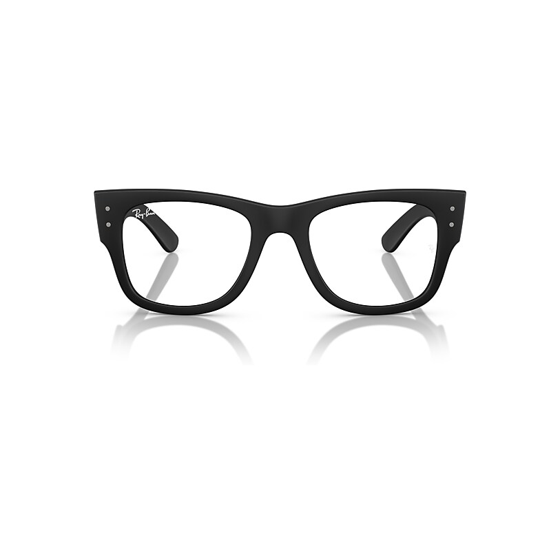 Ray Ban Mega Wayfarer Optics Liteforce Eyeglasses Sand Black Frame Clear Lenses Polarized 50-21 In Sand Black