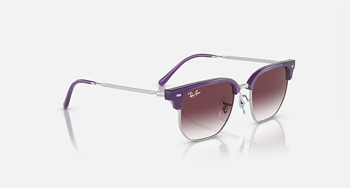 NEW CLUBMASTER KIDS Sunglasses in Opal Violet On Silver and 