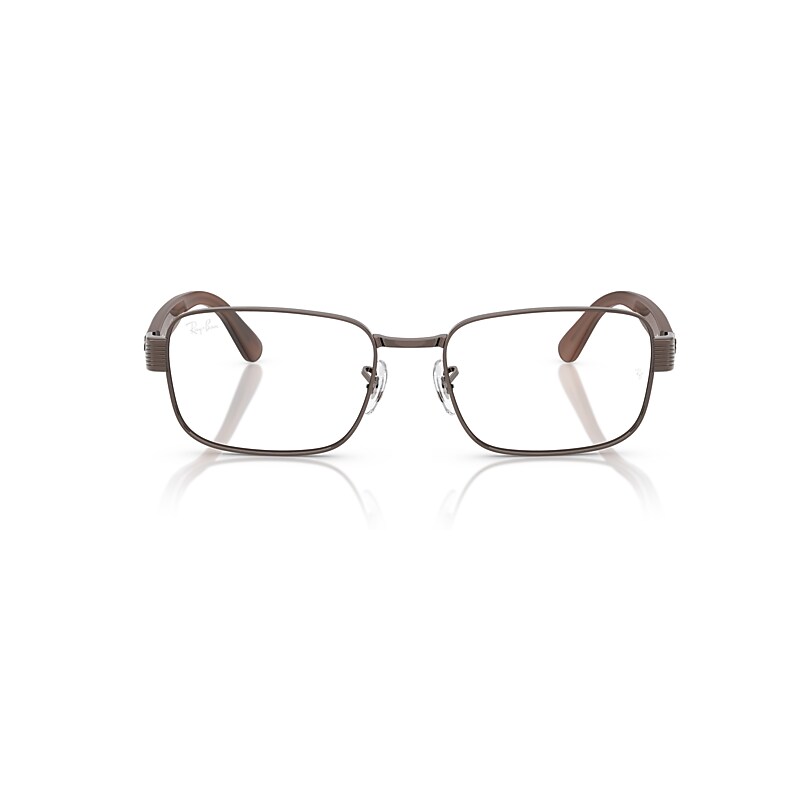 Ray Ban Rb6529 Optics Eyeglasses Havana Brown Frame Clear Lenses Polarized 56-18 In Havana Brown