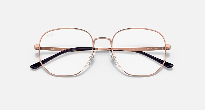 メガネ Ray-Ban Eyeglass Frame RB3682VF 3094 Rose Gold Asian Fit RB3682 OPTICS Eyeglasses with Rose Gold Frame - RB3682VF