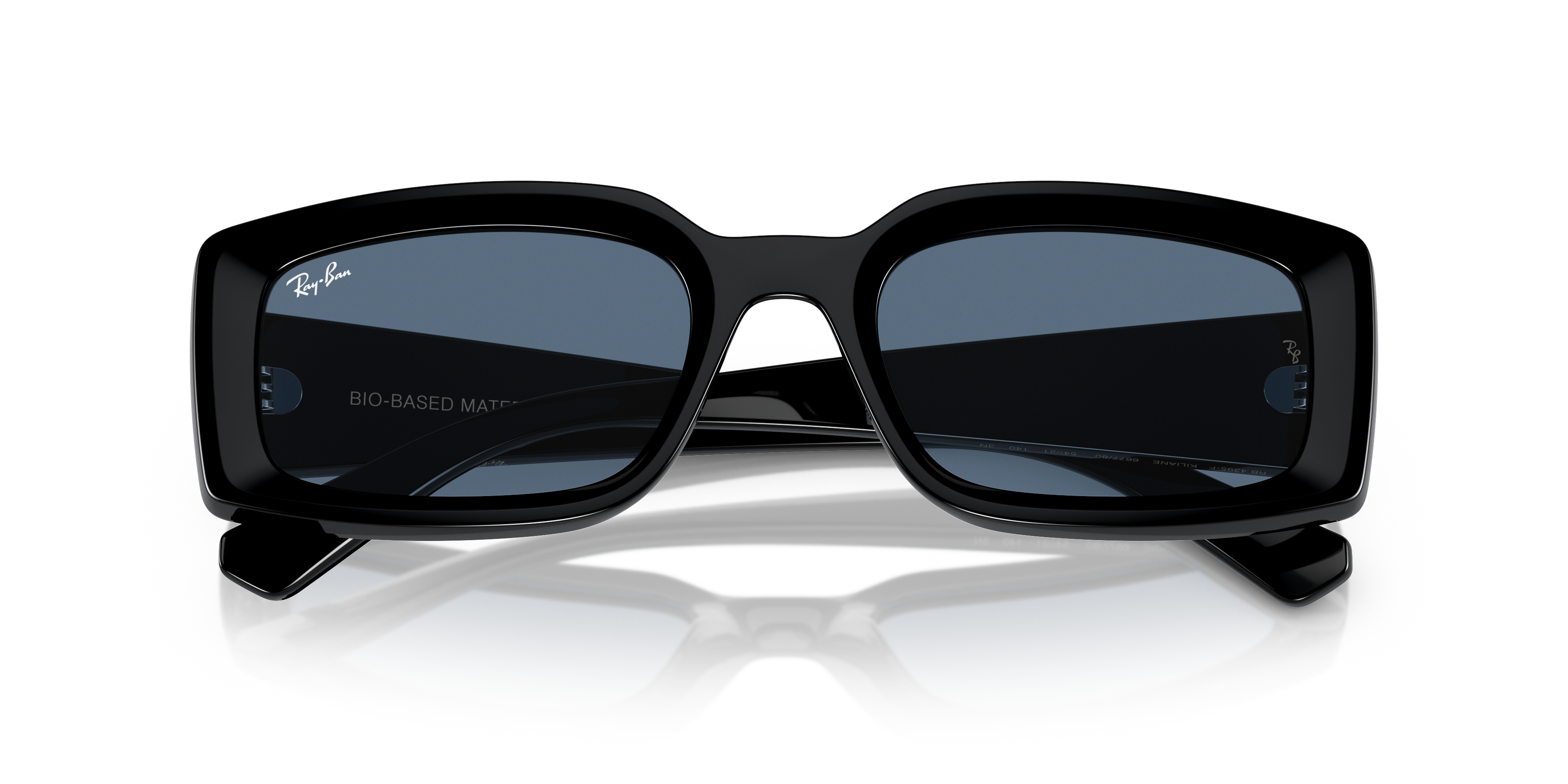 Ray-Ban KILIANE ORB4395F ダークブルーレンズ KILIANE BIO-BASED Sunglasses in Black and Dark Blue