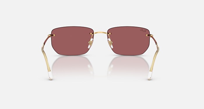 Ray-Ban Sunglasses Unisex Rb3768 - Arista Gold Frame Red Lenses 56-17