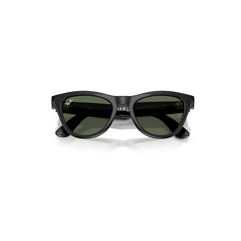 Ray Ban Meta Ai Glasses Black Frame Green Lenses In Black
