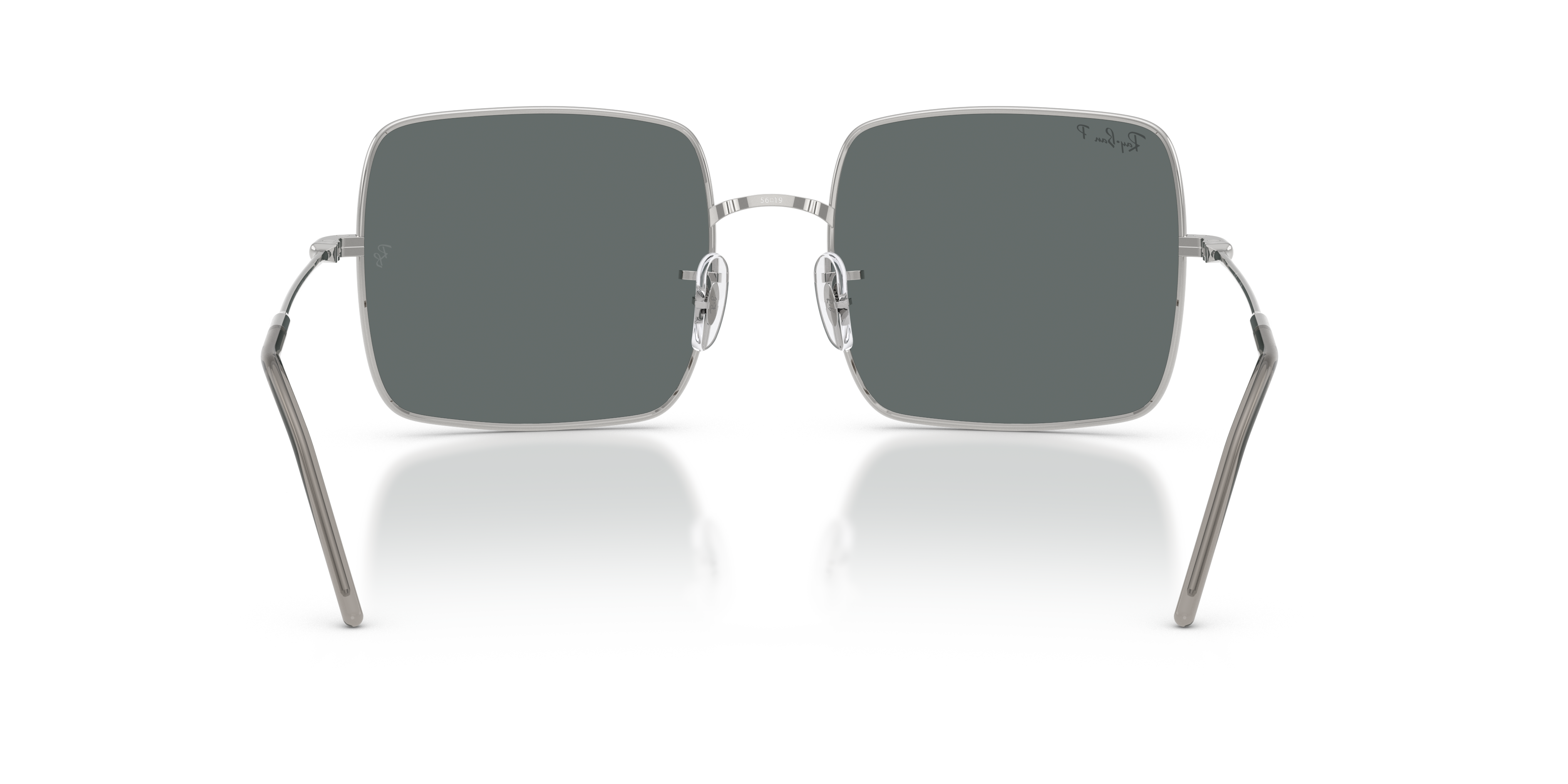 SQUARE 1971 REVERSE Sunglasses in Silver and Dark Grey Polarized SQUARE 1971 REVERSE Sunglasses in Silver and Dark Grey Polarized