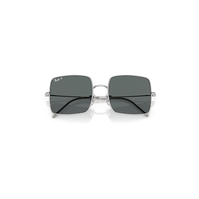 Ray Ban Square 1971 Reverse Sunglasses Silver Frame Grey Lenses Polarized 56-19 In Silver