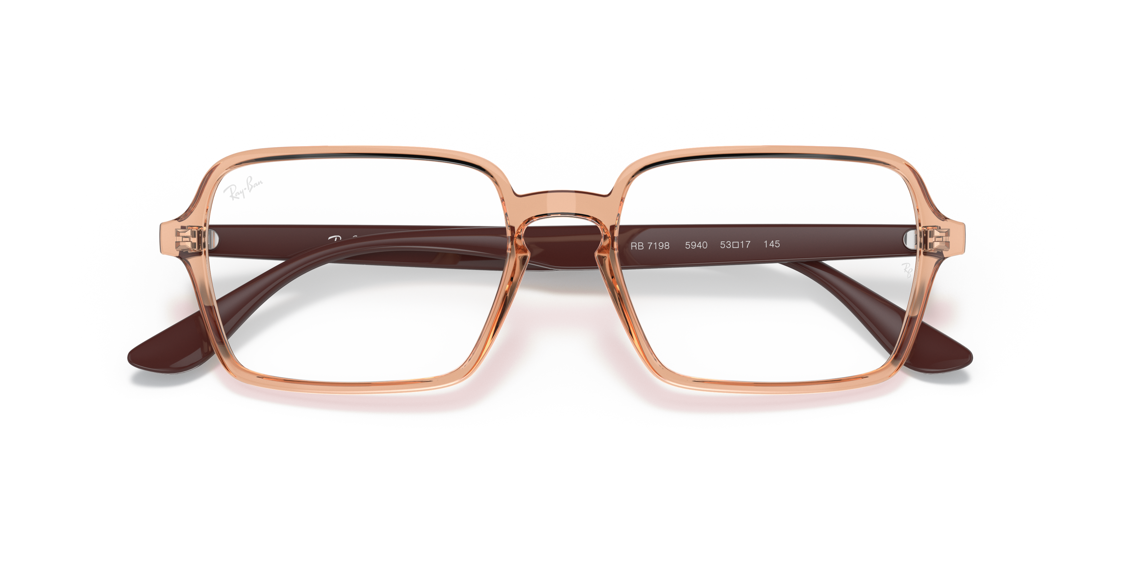 Ray-Ban Rb7198 Optics Eyeglasses Brown Frame Clear Lenses 51-17 71$