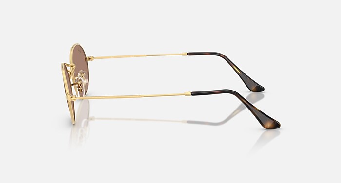 Ray-Ban Sunglasses Unisex Oval Metal Summer Capsule - Arista Gold Frame Violet Lenses 51-21