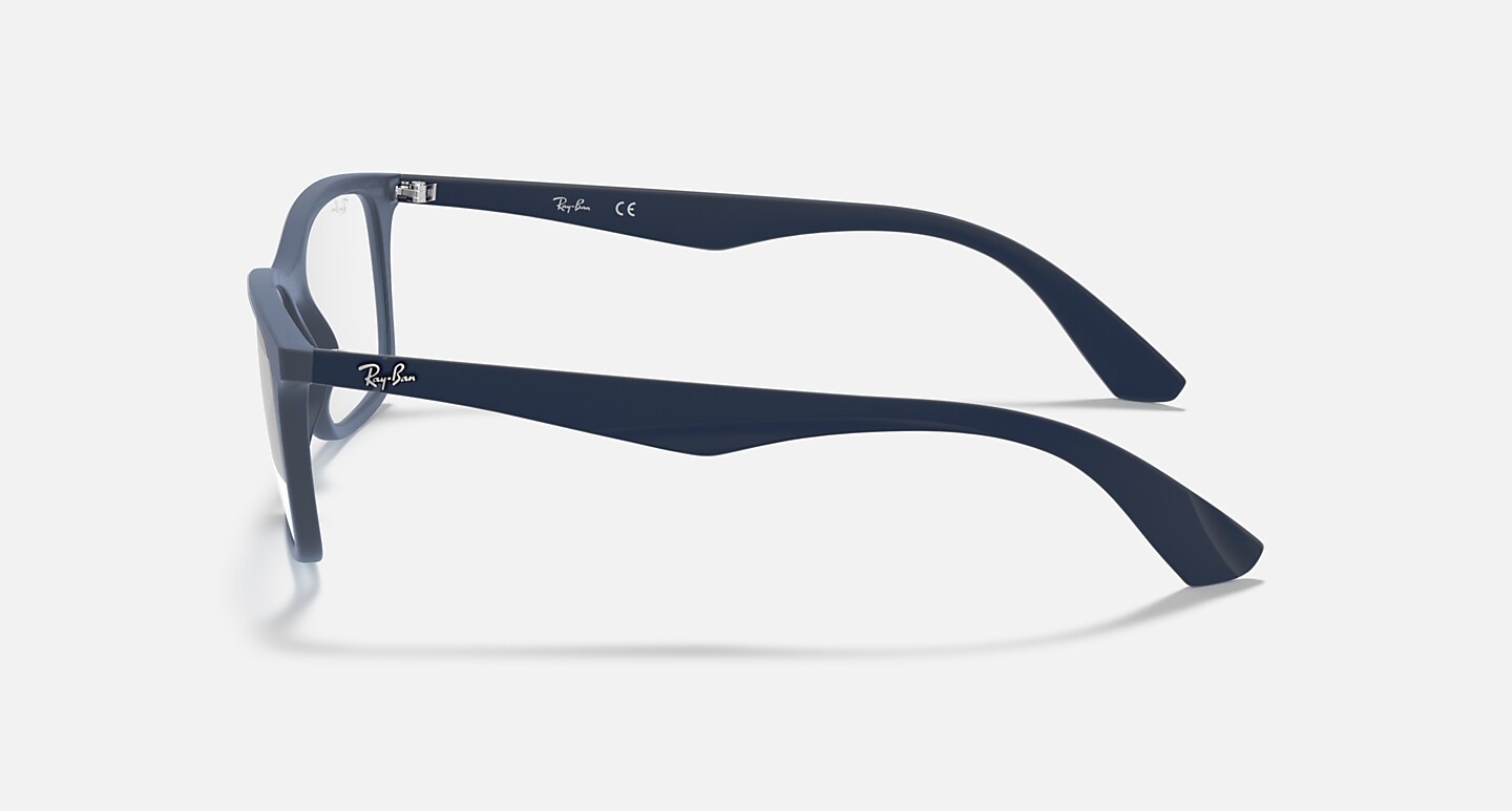 Ray-Ban Eyeglasses Unisex Rb7047 Optics Prescription - Blue Frame Clear Lenses 54-17 Polarized