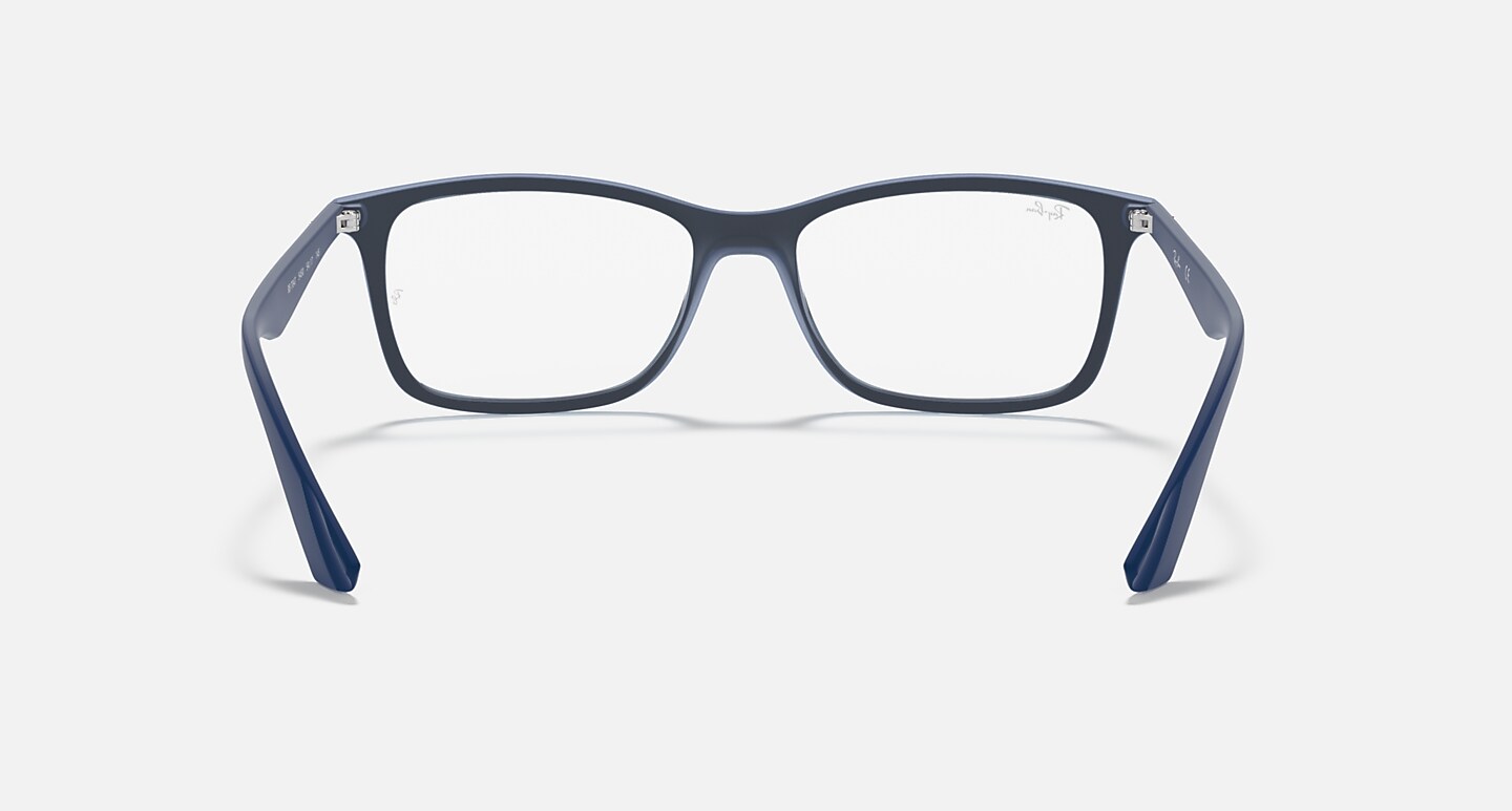 Ray-Ban Eyeglasses Unisex Rb7047 Optics Prescription - Blue Frame Clear Lenses 54-17 Polarized