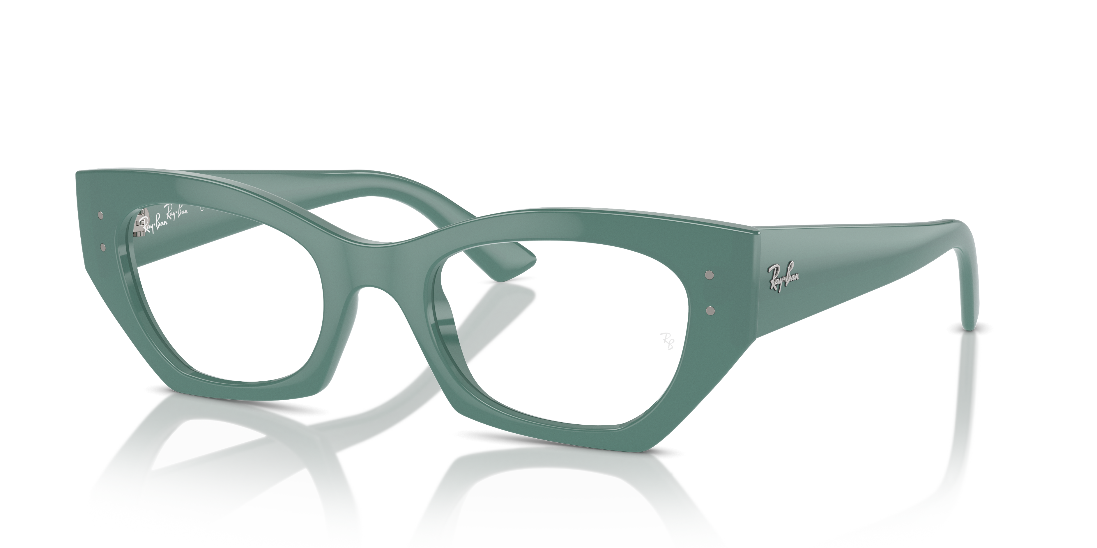 ZENA OPTICS BIO-BASED Polished Algae Green Frame Clear Lenses 49-22