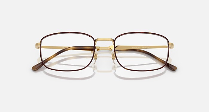 RB6533 OPTICS Eyeglasses with Havana On Arista Gold Frame - RB6533