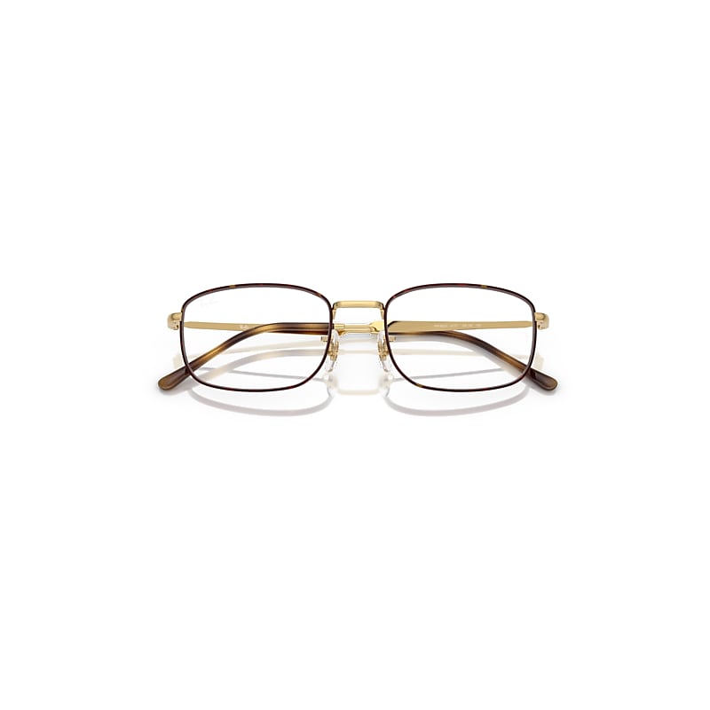 Ray Ban Rb6533 Optics Eyeglasses Arista Gold Frame Clear Lenses Polarized 54-19 In Arista Gold