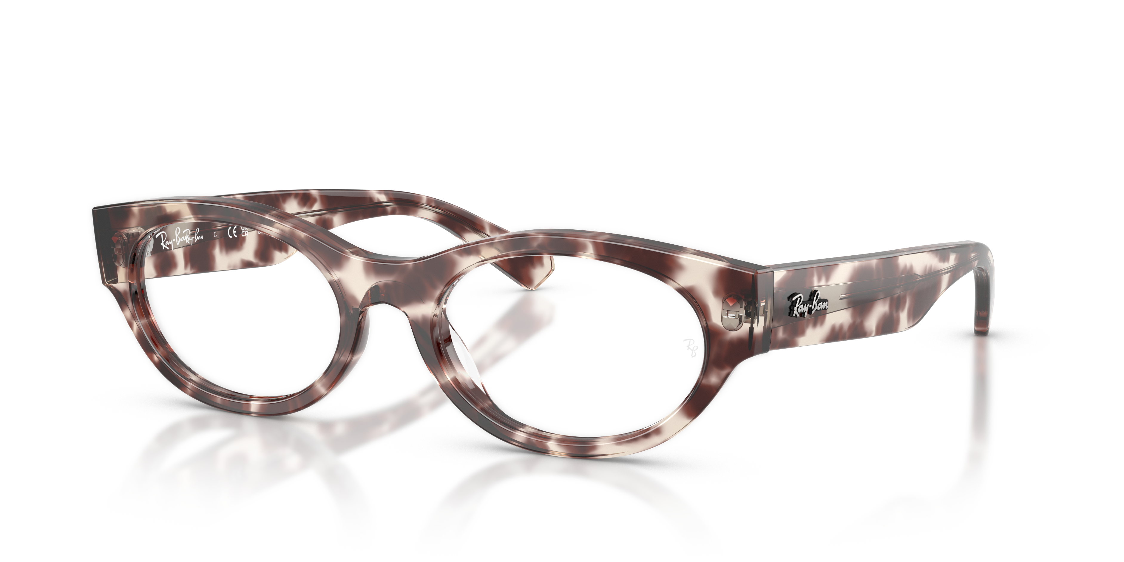 RB5447 OPTICS Polished Havana Grey Frame Clear Lenses 51-19