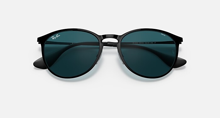 Ray-Ban Sunglasses Woman Erika Metal Evolve - Black Frame Green Lenses 54-19