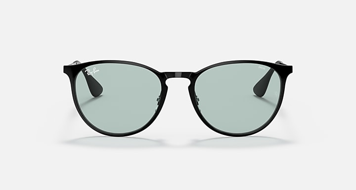 Ray-Ban Sunglasses Woman Erika Metal Evolve - Black Frame Green Lenses 54-19