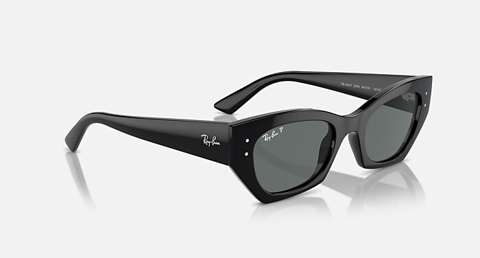 ZENA BIO-BASED Sunglasses in Black and Dark Grey Polarized  display picture 1