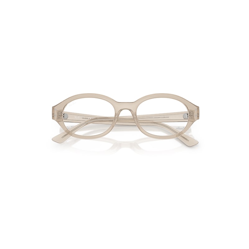 Ray Ban Shilo Optics Bio-based Eyeglasses Cloudy Warm White Frame Clear Lenses Polarized 52-20 In Cloudy Warm White
