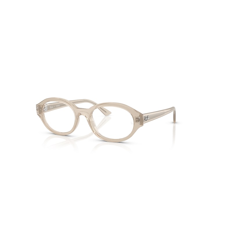 Ray Ban Eyeglasses Unisex Shilo Optics Bio-based - Cloudy Warm White Frame Clear Lenses Polarized 54-20 In Cloudy Warm Weiss